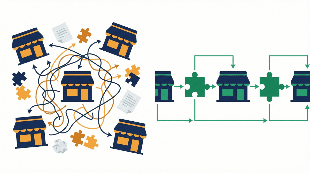 Rede de franquias com processos de recrutamento descentralizados e inconsistentes